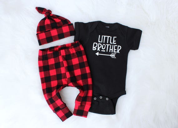 plaid baby outfit