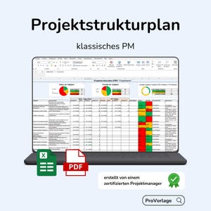 Modello Excel per il piano di struttura del progetto (PSP) – Guida chiara + PDF | Modello di struttura di ripartizione del lavoro / PM | Download di una pagina per progetti
