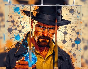 Chemistry Genius タンブラーラップ 20オンス スキニー 昇華 PNG デジタルダウンロード