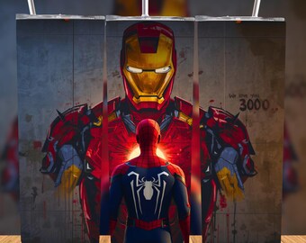 Red Web Hero Tribute Tumbler Wrap 20oz Skinny Sublimation PNG Digital Download