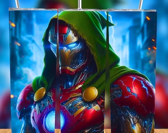 Vaso Héroe Hechicero Tecnológico 20oz Sublimación Delgada PNG Descarga Digital