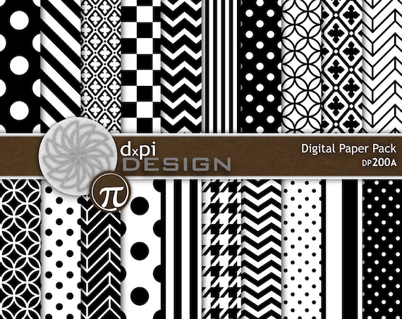 Buy Black and White Digital Paper and Printable Backgrounds Online in India  - Etsy