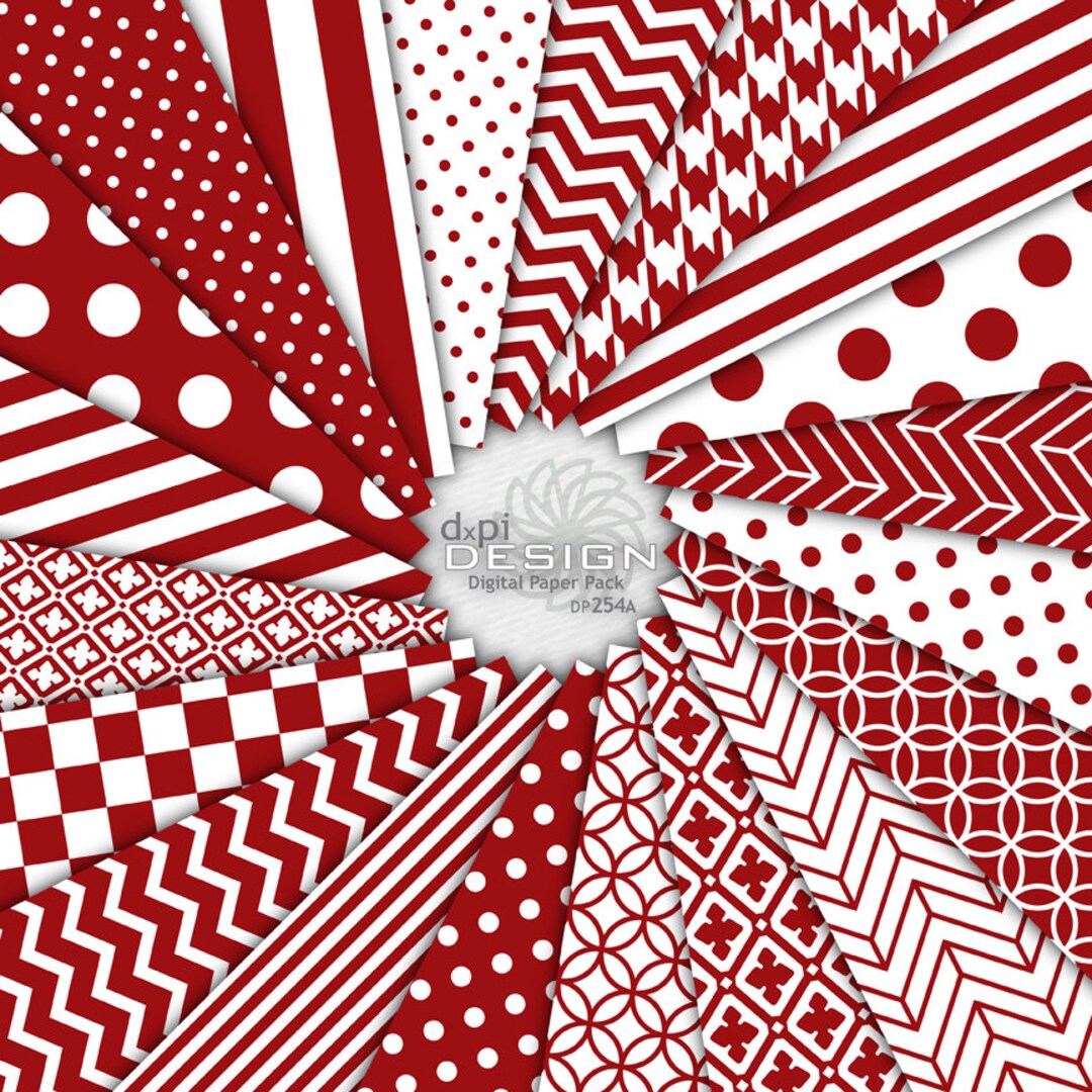 Dark Red Digital Paper and Printable Background Images - Chevron ...