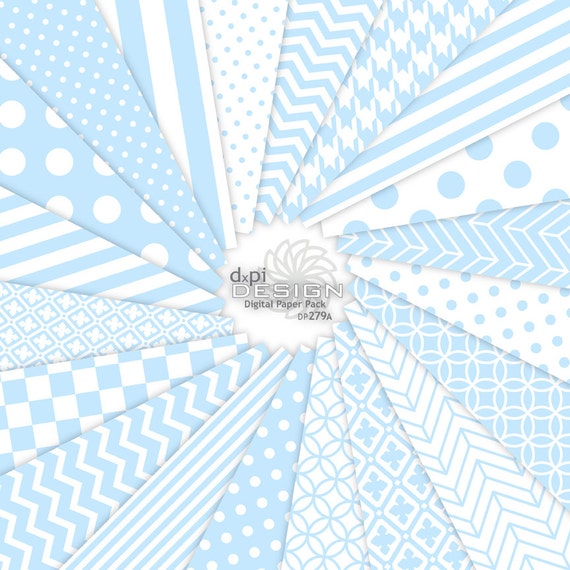 BABY BLUE Digital Paper & Printable Background Patterns - Etsy