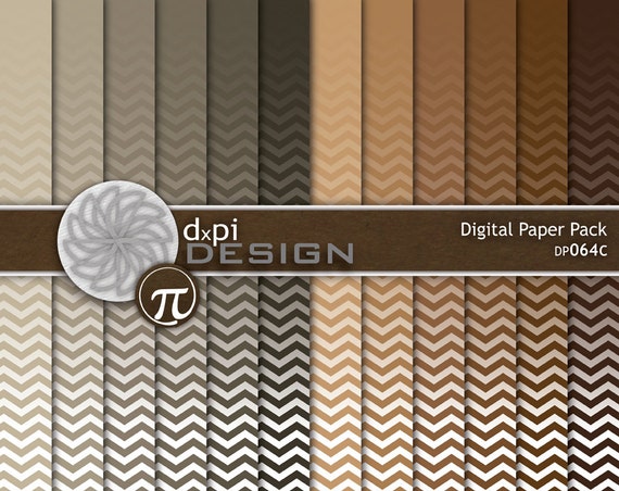Neutral Ombre Chevron Digital Paper and Background Images Digital Scrapbook  Paper in Brown, Tan, Taupe, Khaki Instant Download DP064C - Etsy