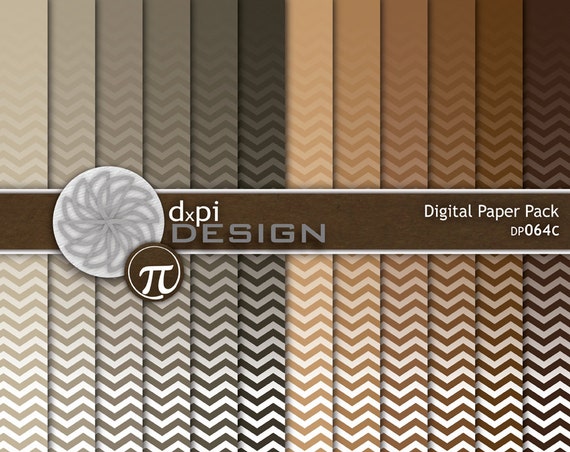 Neutral Color Scrapbook Paper, Brown Digital Paper Pack