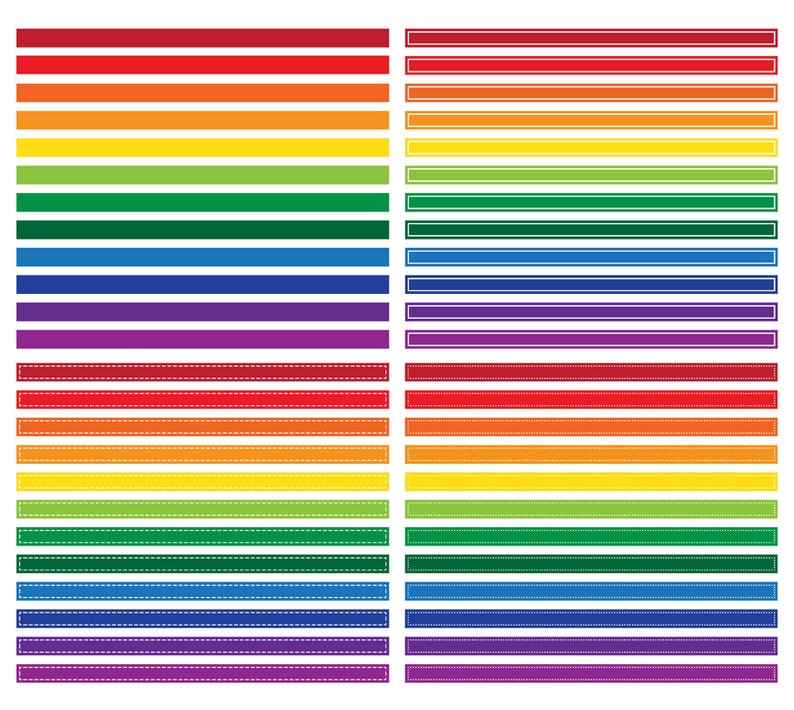 Digital Scrapbook Ribbons Printable Clip Art Ribbons and Etsy