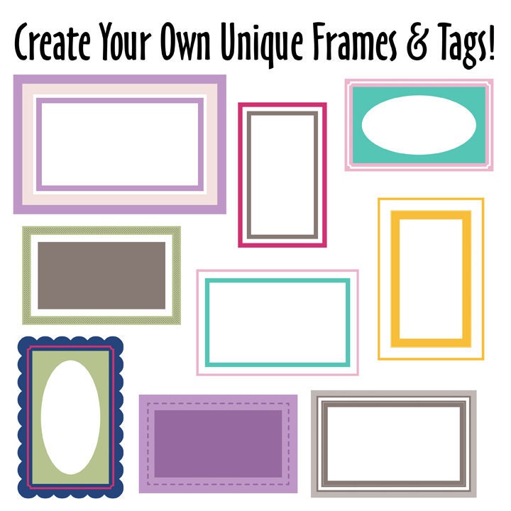 Rectangle Frames Creation Kit Spring Fling Create Unique Frames, Labels ...