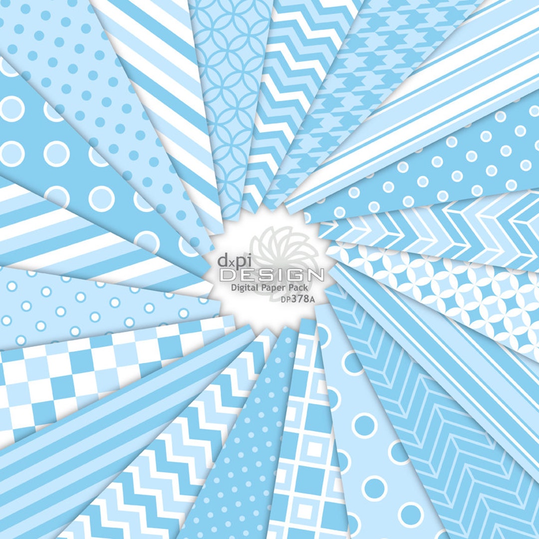 Light Blue Digital Paper and Printable Background Patterns - Pastel ...