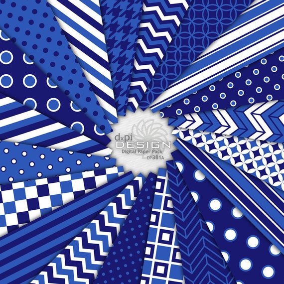 pattern design graphic resources printable DIGITAL PAPERS Deep Blue