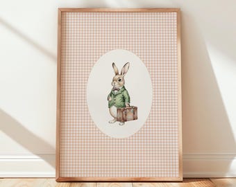 Vintage Bunny Print: Cottagecore Nursery Art (Digital Download)