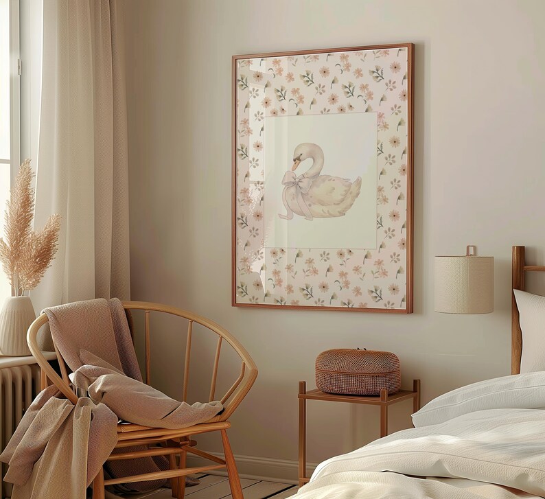 Beige Girl Nursery Wall Art Set, Vintage Baby Prints, Cottagecore ...