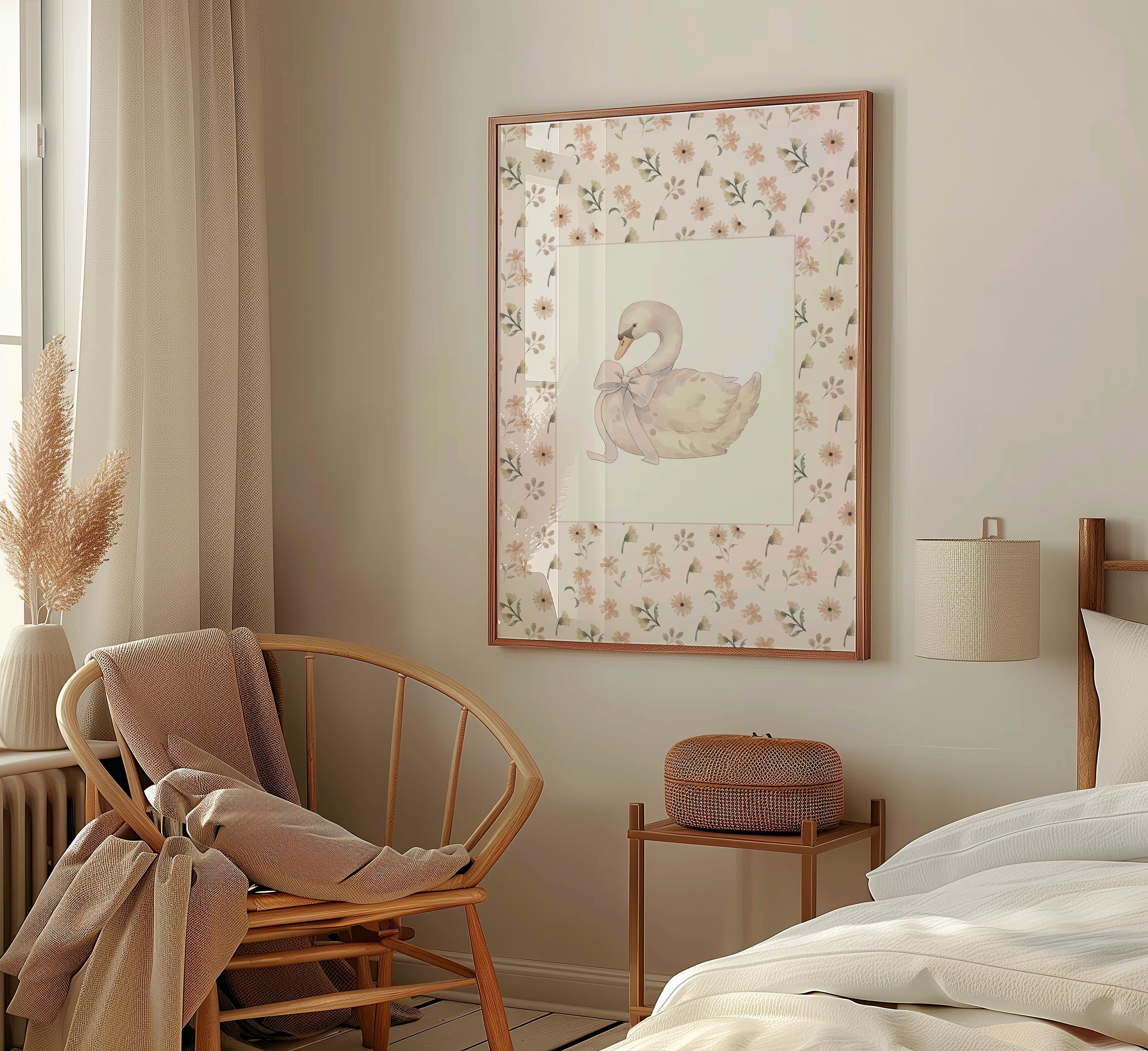 Beige Girl Nursery Wall Art Set, Vintage Baby Prints, Cottagecore ...