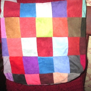 Ultra-Suede, Patchwork Tote/Shoulder-Bag