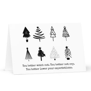 Unbeeindruckte Weihnachtskarte - Lustige Karte für Feiertage