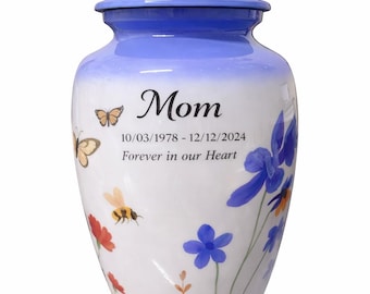 Personalized Memorial Urn – Custom Name Dates Cremation Keepsake Urn