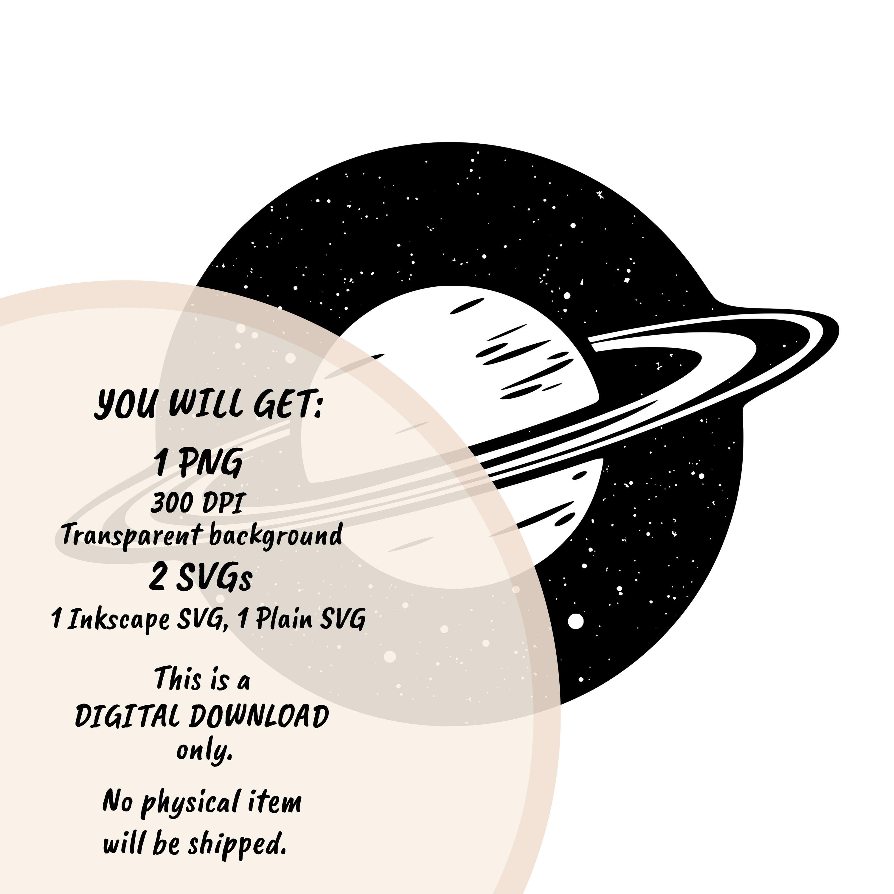 Space Planet SVG PNG Vector Illustration | Cosmic Astronomy Celestial ...