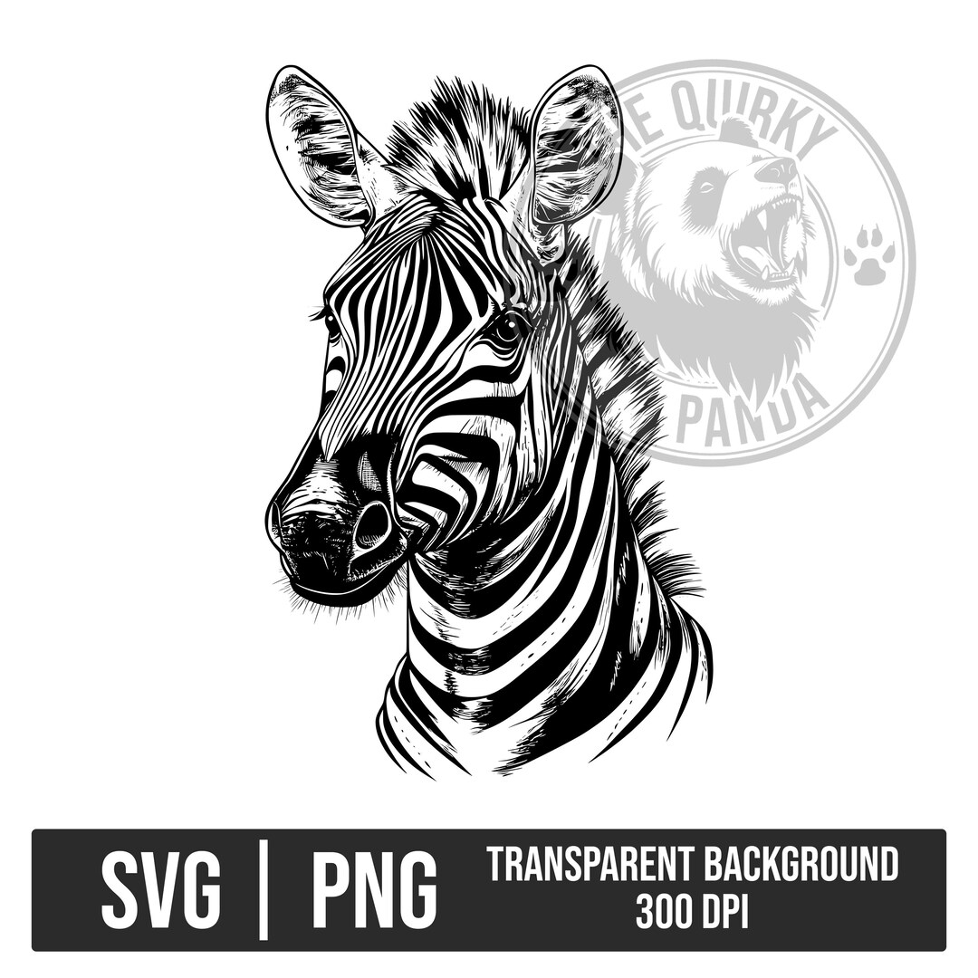 Detailed Zebra SVG PNG for Digital Art, Prints, Posters, Creative ...