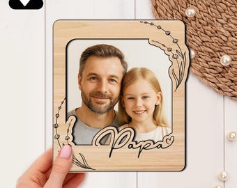 SVG gift idea for dad birthday gift dad picture frame dad with personal dedication for personal picture fridge magnet