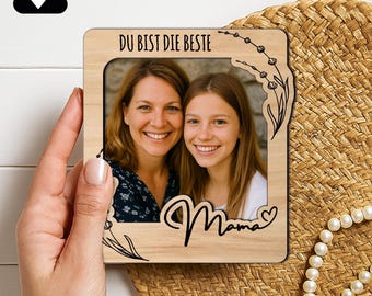 SVG gift idea for mom birthday gift mom picture frame mom with personal dedication for personal picture fridge magnet