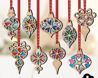 SVG Merry Christmas Barn Quilt Ornament Gift Home Decorations Christmas Barn Quilt Farm Ornament Laser