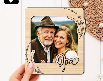 SVG gift idea for grandpa birthday gift grandpa picture frame grandpa with personal dedication for personal picture fridge magnet