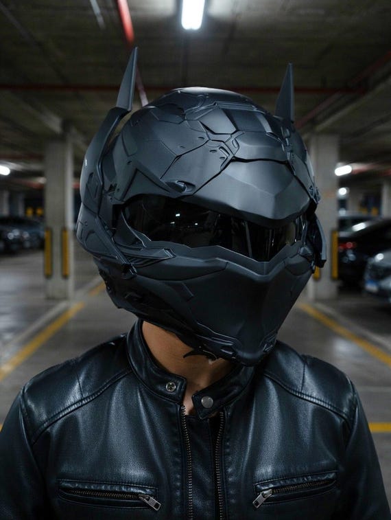 dark knight motorcycle helmet Batman Style Motorcycle Helmet DOT ECE Approved, Custom Superhero Biker  Helmet