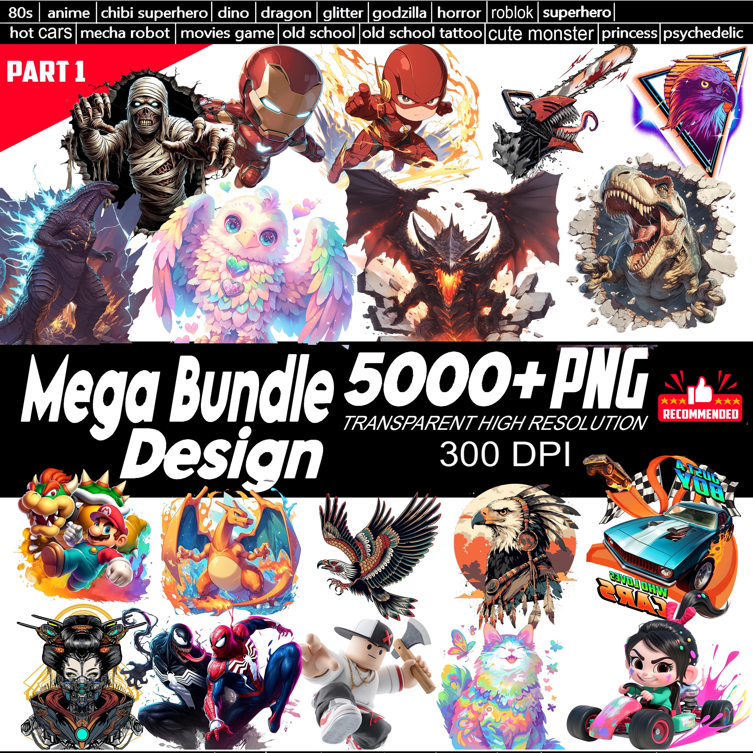 Mega Design Bundle – High Resolution Graphic Pack for Printing - Etsy