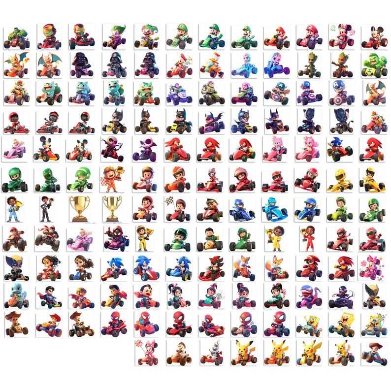 Kart PNG Clipart (digital Download) – Funny Racer Characters Art - Etsy