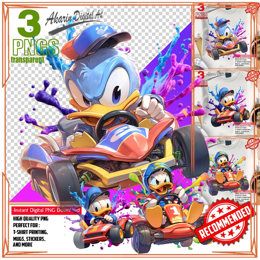Donald Duck Race Png - Etsy Australia