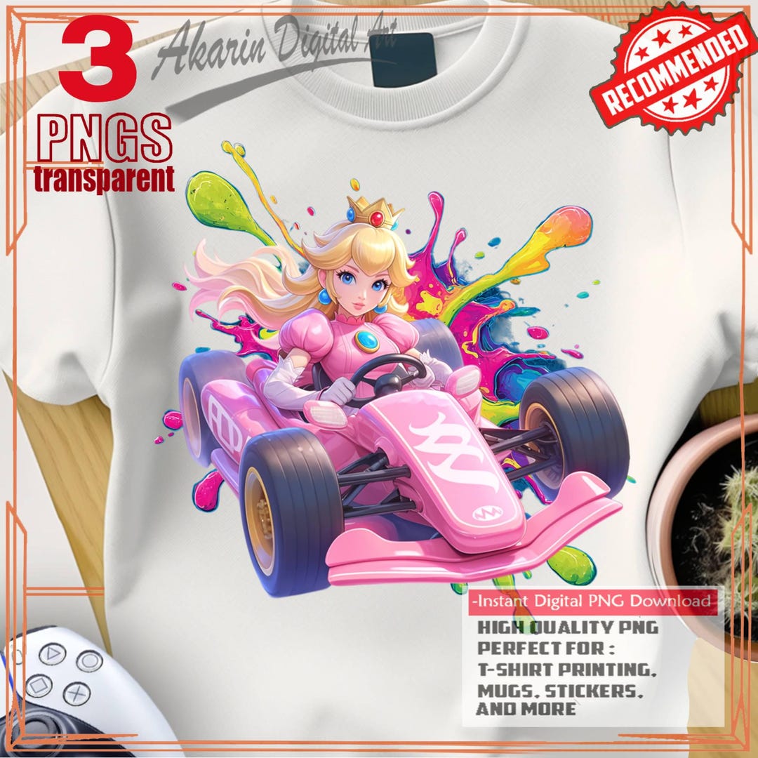 Peach Racing Peach Race PNG : clipart de course de princesse (téléchargement ...