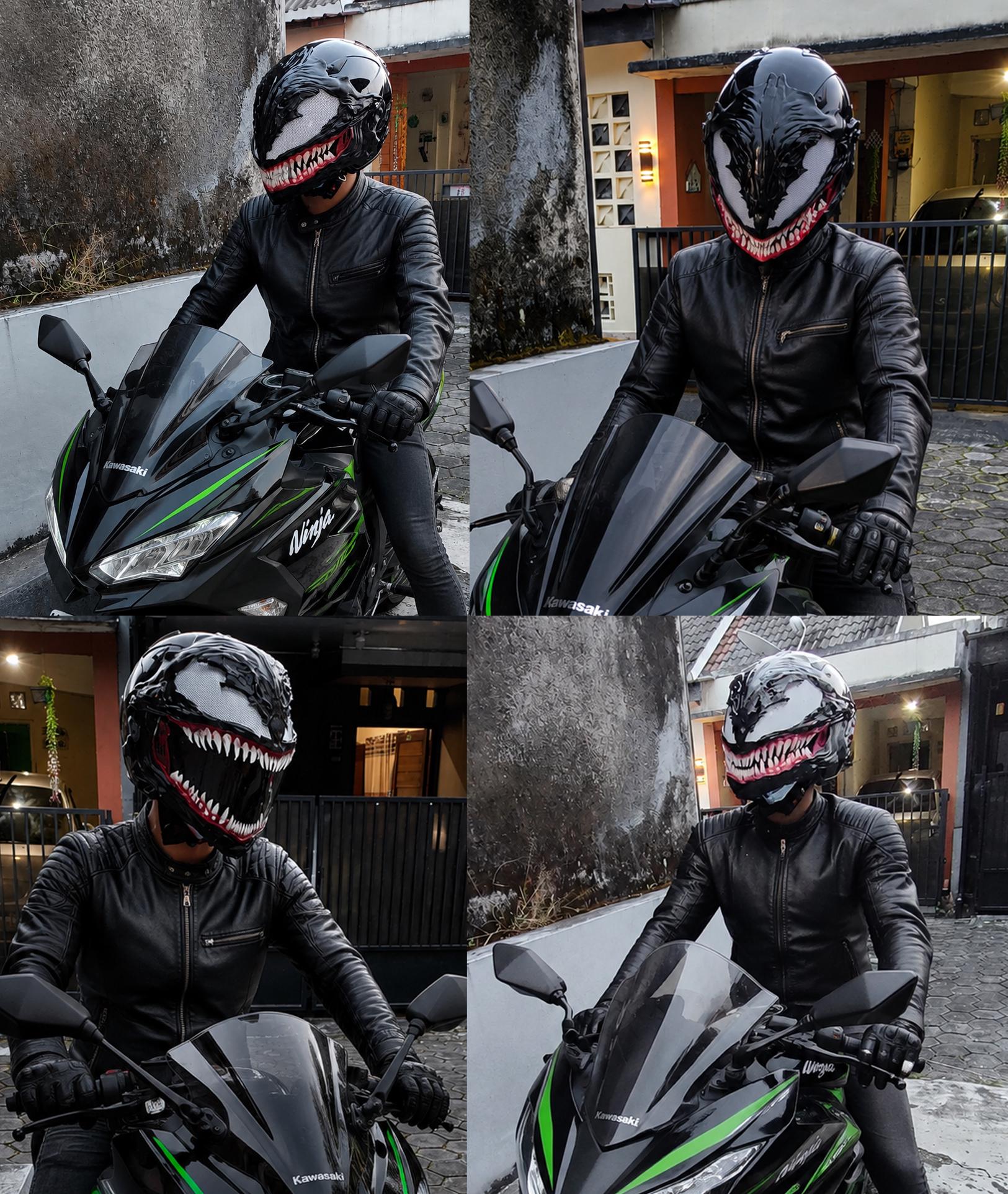 その他 BIOHAZARD KENDO CUSTOM SHOP Helmet bag Venom Symbiote Motorcycle Helmet, Custom Airbrushed Biker Helmet