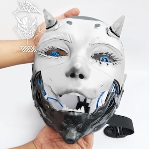 cyber cyborg mask white