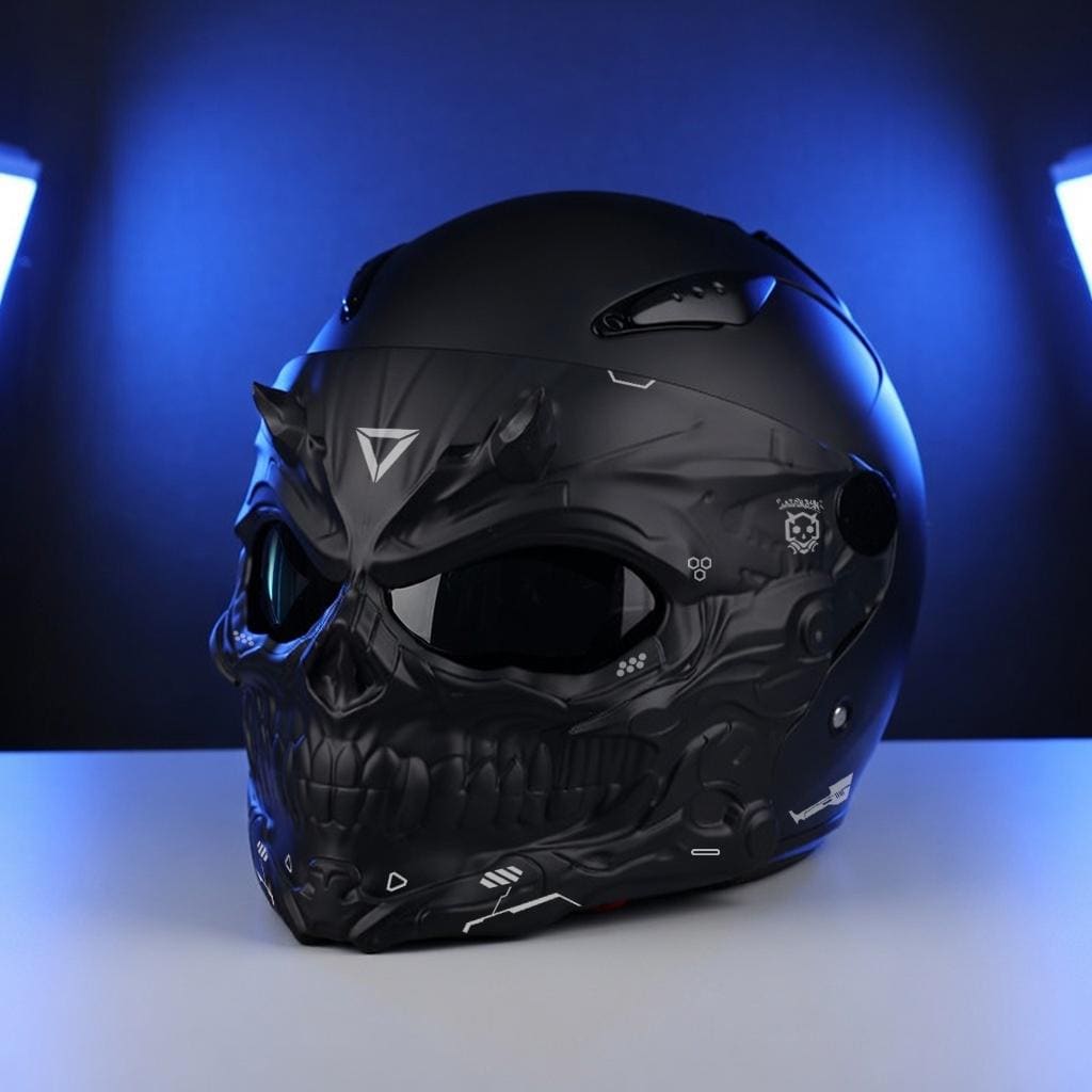 Dot Skull Motorcycle Helmet - Etsy