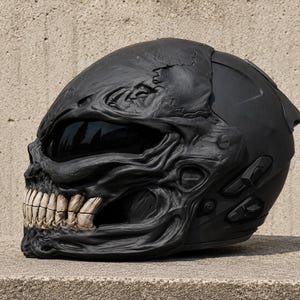 3d punisher skull motorcycle helmet dot matte black Daytona Half Face - Cap Graphics - Come Get 'Em Graphics Meets And Exceeds D.O.T Mandalorian Punisher Helmet – 3D