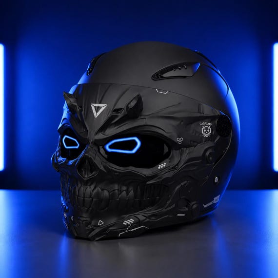 3d skull motorcycle helmet Helmet, Airbrush Helmet, Ghost Rider Helmet, Helme Custom Airbrush The visor is applied with electroplating silver and gold paints 3D Exploited Skull Helmet