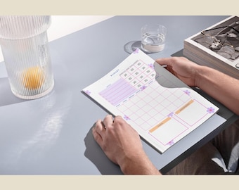Agenda numérique annuel 2025/26 | Agenda PDF imprimable | Planificateur quotidien et mensuel minimaliste | Organiseur téléchargeable