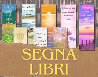 Printable Bookmarks with Quotes | Set of 8 | Digital PDF File | Gift Ideas for Book Lovers | Motivational Printable Bookmarks