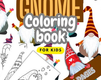 Livre de coloriage de nains – 24 pages de dessins adorables pour adultes et enfants | PDF imprimable | Nains de Noël magiques à colorier