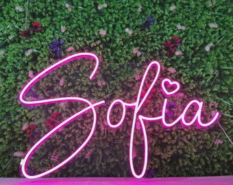 Custom Name Sign For Kids Bedroom, Name Neon Sign, Home Decor, Bedroom Decor, Personalized Gift For Kids, Kids Room Decor, Wall Decor