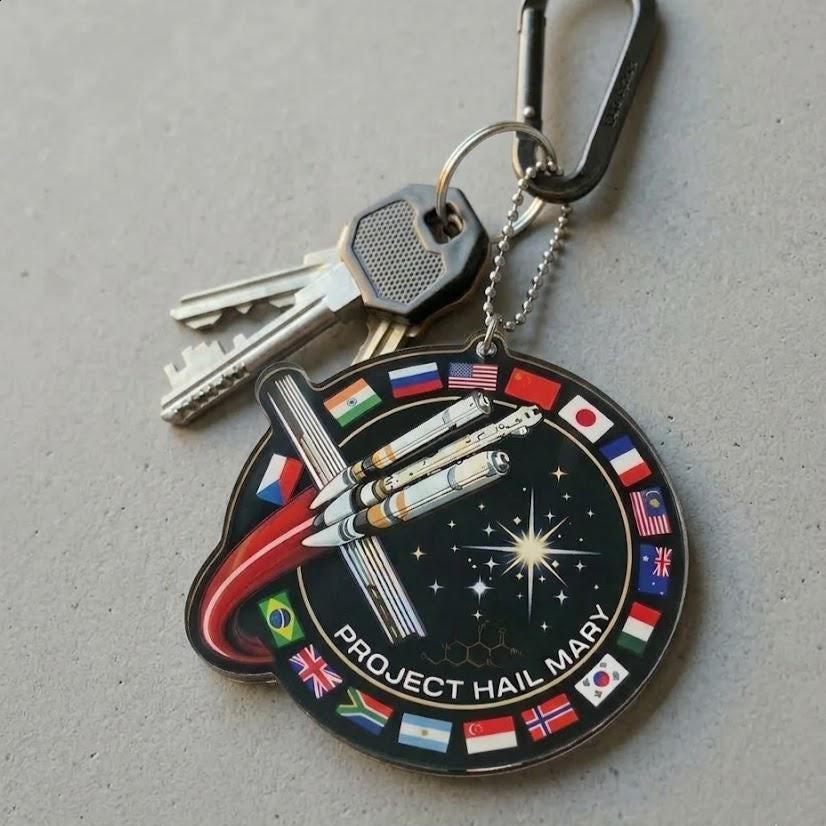 Mission Key Chain Project Hail Mary Mission Patch 2D Flat Acrylic Keychain, Sci-fi Book ...