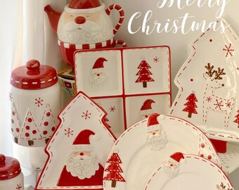 2 Ceramiche セラミック クリスマス サンタ そり トナカイ