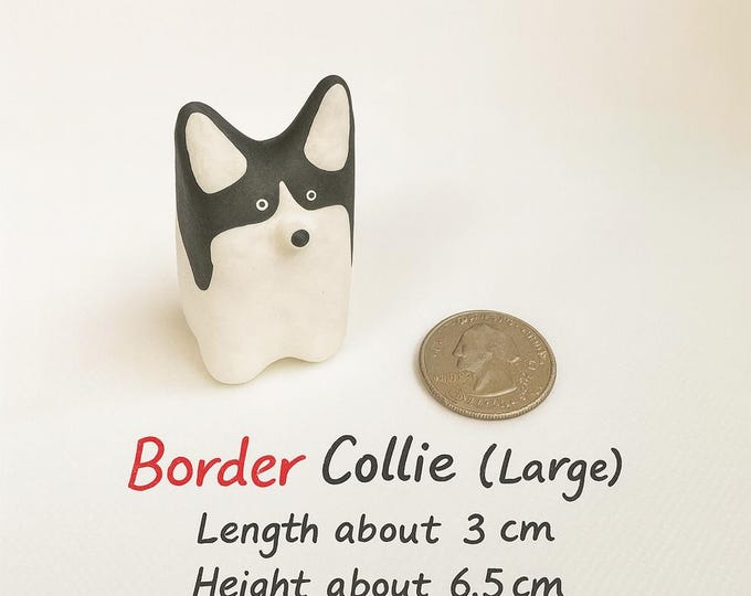 Handmade Ceramic Border Collie: Dog Lover Gift