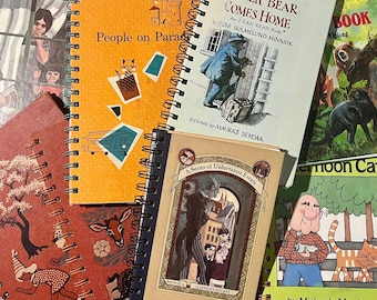 Children's Book Junk Journal • Upcycled Handmade Wire-Coil Bound 50 White Pages