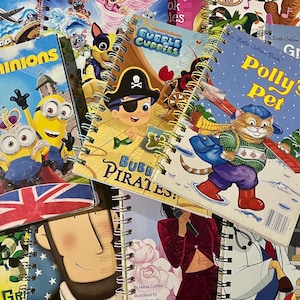 Little Golden Book Junk Journal • Original Story Pages • 30 Plain White Pages • Wire-Coil Binding