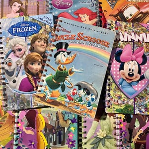 Diário de Leitura Infantil Disney – Páginas de Histórias Originais, 30 Páginas em Branco e Encadernação em Espiral
