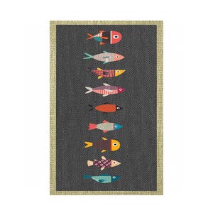 Decorative machine washable Non-Slip Kitchen Rug/Carpet/Fish decor mat