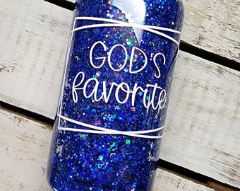 Snow Globe Glass Can - God's Favorite