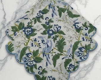 Beautiful Indian Block Print Napkins, Floral Soft Cotton Napkins, Dinning Table Daily Use Napkins , Farmhouse Wedding Event Home Napkins
