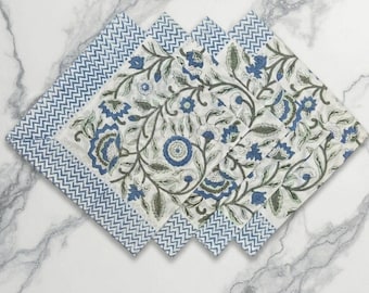 Block Print Printed Napkins, Cotton Napkins, Hand Block Wedding Napkins, Eco/Earth Friendly Reusable Napkins, Table Cloth Boho Napkins